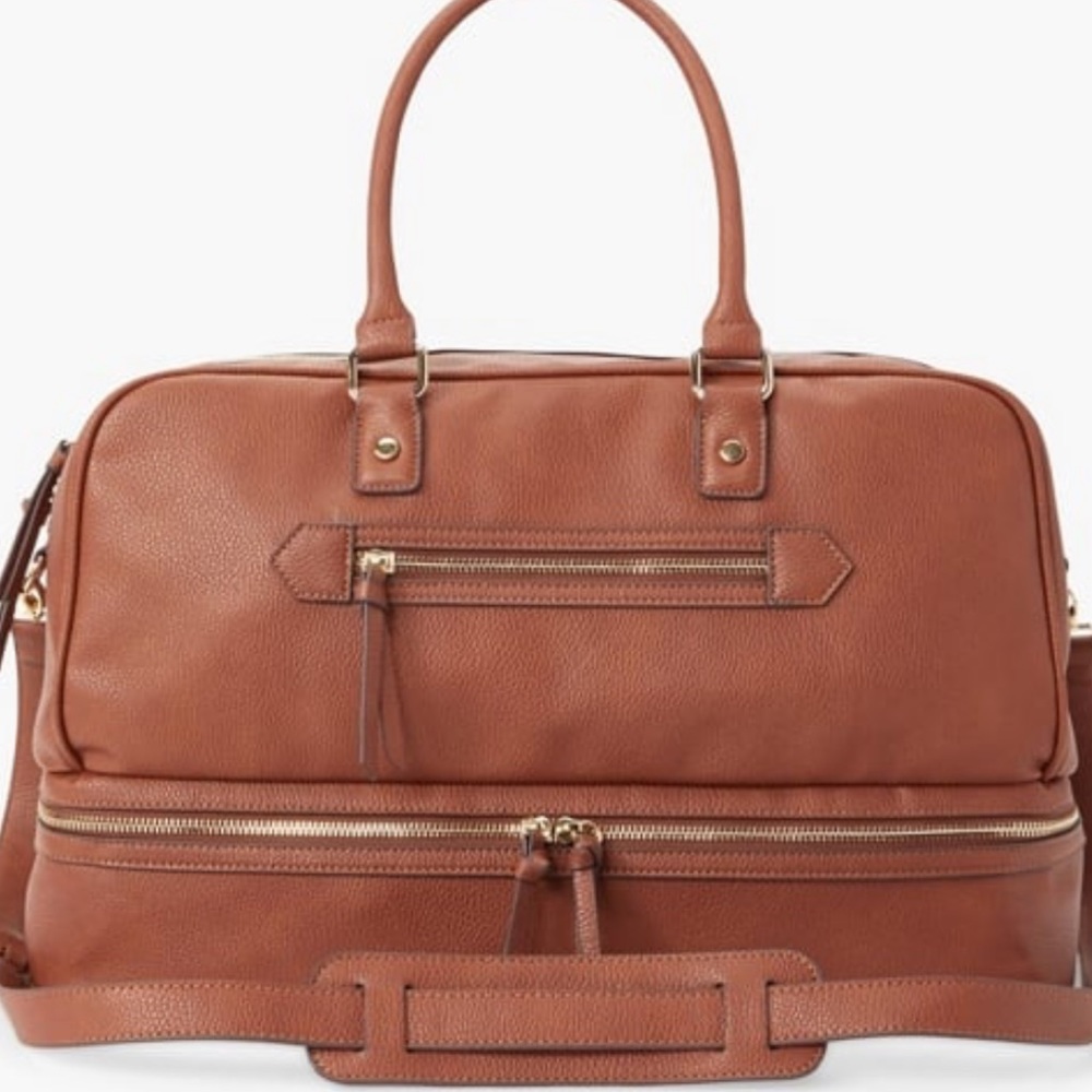 Multi Compartment Weekender Bag- soft leather